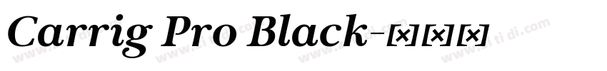 Carrig Pro Black字体转换